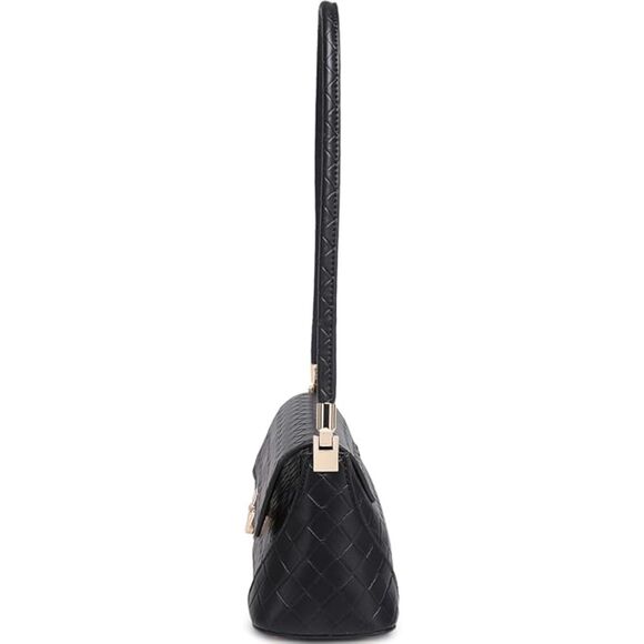 Women Black Gold Imported Vintage Retro Classic Cute Hobo Tote Mini Clutch Bags - Picture 2 of 4